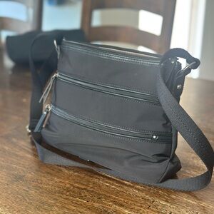 The Sak Black Nylon Crossbody Messenger Bag